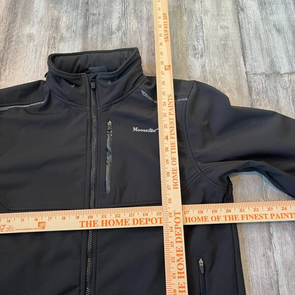 Moosejaw Men's Softshell Jacket with Stowaway Hood, Black, Medium - Picture 3 of 15